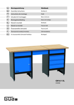 GÜDE Dílenský stůl GW 6/1 XL 40480 Manuál