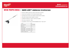 MILWAUKEE QUIK-LOK™ nástavec křovinořezu 4932479986 A4 PDF