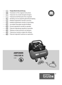 GÜDE Kompresor AIRPOWER 190/8/6 50089 Manuál