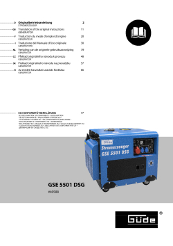 GÜDE Generátor proudu GSE 5501 DSG 40588 Manuál