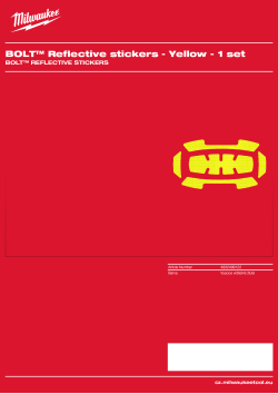 MILWAUKEE BOLT™ Reflective stickers 4932499122 A4 PDF
