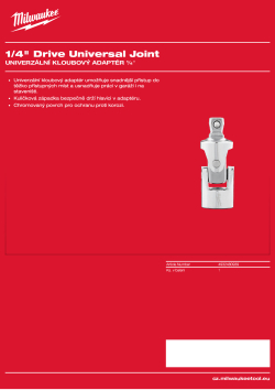 MILWAUKEE 1/4" Drive Universal Joint 4932480939 A4 PDF
