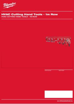 MILWAUKEE Instalatérské řezací nářadí - 1m rám 4932478487 A4 PDF