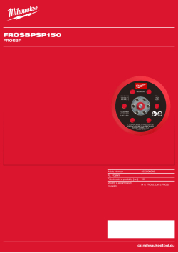 MILWAUKEE Podložka pro M12 FUEL™ 150 mm excentrickou brusku - měkká, PSA 4932499246 A4 PDF