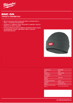 MILWAUKEE Čepice s manžetou - zelená 4932499382 A4 PDF