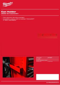 MILWAUKEE Držák na plechovky 4932498955 A4 PDF