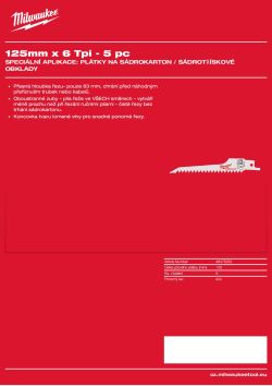 MILWAUKEE Drywall Blade 48475052 A4 PDF