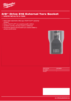 MILWAUKEE ⅜″ nástrčný klíč E16 E-TX 4932498854 A4 PDF