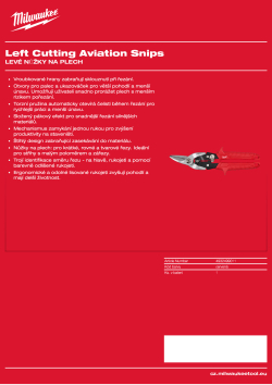 MILWAUKEE Levé nůžky na plech 4932499011 A4 PDF