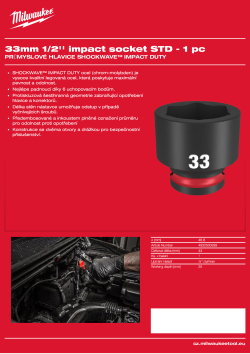 MILWAUKEE SHOCKWAVE™ IMPACT DUTY IMPACT SOCKETS 4932500299 A4 PDF