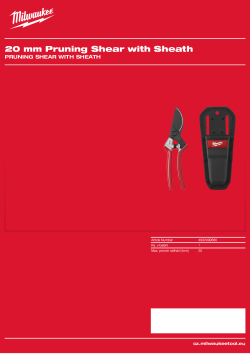 MILWAUKEE Pruning Shear with Sheath 4932499680 A4 PDF