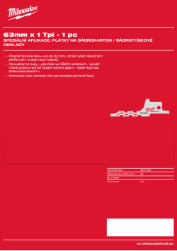 MILWAUKEE Drywall Blade 48471640 A4 PDF