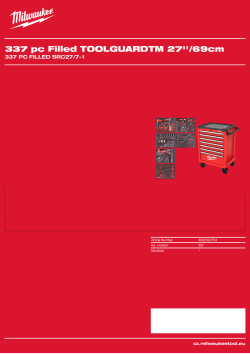 MILWAUKEE 337 pc Filled SRC27/7-1 4932500754 A4 PDF