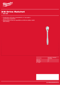 MILWAUKEE ⅜″ ráčna 4932499524 A4 PDF