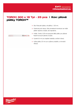 MILWAUKEE SAWZALL™ B. TORCH™ 300 x 18T - 25 ks 48008789 A4 PDF