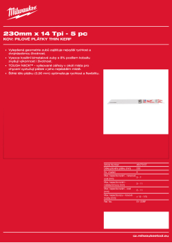 MILWAUKEE SAWZALL™ B. 230x 14T - 5 ks 48475187 A4 PDF