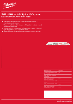 MILWAUKEE SAWZALL™ B. 150 x 18T - 50 ks 48016184 A4 PDF