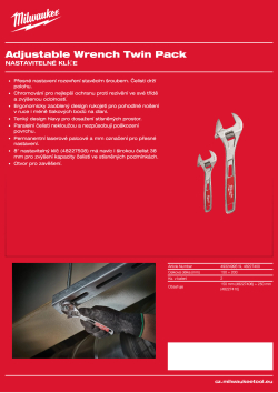 MILWAUKEE Nastavitelný klíč - dvojité balení 4932499519 A4 PDF