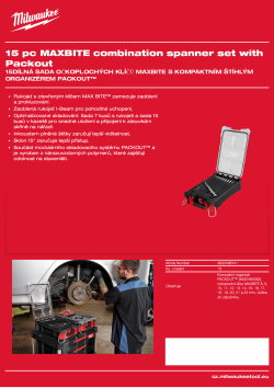 MILWAUKEE 15dílná sada očkoplochých klíčů MAXBITE s kompaktním štíhlým organizérem PACKOUT™ 4932498141 A4 PDF