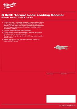 MILWAUKEE TORQUE LOCK™ locking pliers 4932471734 A4 PDF