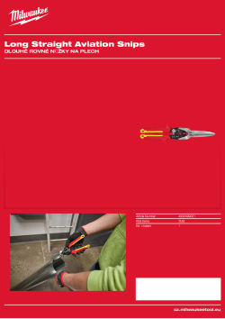 MILWAUKEE Dlouhé rovné nůžky na plech 4932499021 A4 PDF