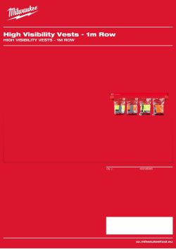 MILWAUKEE High Visibility Vests - 1m Row 4932480460 A4 PDF
