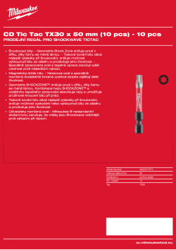 MILWAUKEE CD Tic Tac TX30 x 50 mm (10 ks) 4932471574 A4 PDF