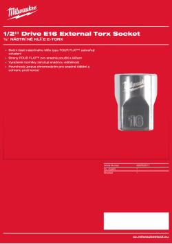 MILWAUKEE ½″ nástrčný klíč E16 E-TX 4932500317 A4 PDF
