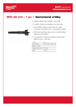 MILWAUKEE Selfeed Drill Bits 4932479480 A4 PDF