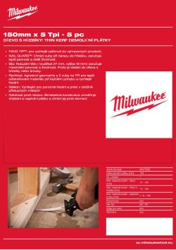 MILWAUKEE SAWZALL™ B. 150 x 5T - 5 ks 48475035 A4 PDF