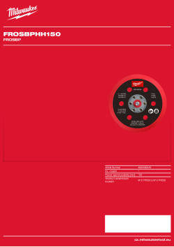 MILWAUKEE Podložka pro M12 FUEL™ 150 mm excentrickou brusku - tvrdá, se suchým zipem 4932499245 A4 PDF