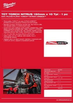 MILWAUKEE Pilový plátek TORCH™ NITRUS 150 x 10T - 1 ks 48476251 A4 PDF
