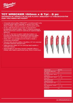 MILWAUKEE Multi-Material: Wrecker with carbide teeth 48475541 A4 PDF