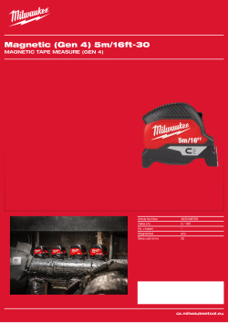 MILWAUKEE Magnetic Tape Measure (Gen 4) 4932498769 A4 PDF