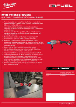 MILWAUKEE M18 FUEL™ prostřihovač plechu 3,5 mm 4933498983 A4 PDF