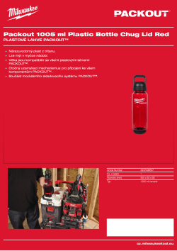 MILWAUKEE Plastová lahev PACKOUT™ 1005 ml červená 4932498637 A4 PDF