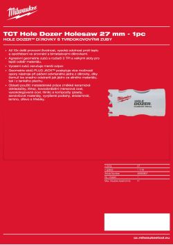 MILWAUKEE Hole Dozer Holesaws with Carbide Teeth 49560807 A4 PDF