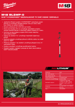 MILWAUKEE M18™ HYDROPASS™ bezuhlikové tyčové vodní čerpadlo 4933498559 A4 PDF