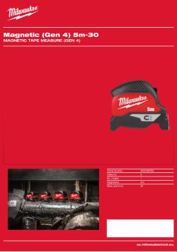 MILWAUKEE Magnetic Tape Measure (Gen 4) 4932498768 A4 PDF
