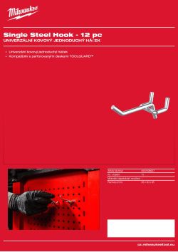 MILWAUKEE Jednotlivý ocelový hák 4932498957 A4 PDF