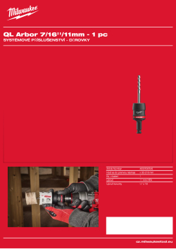 MILWAUKEE Holesaw System Attachments 4932500549 A4 PDF