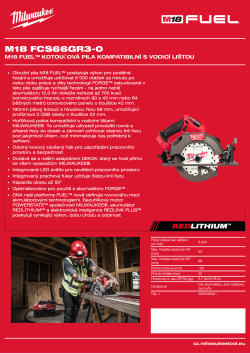 MILWAUKEE M18 FUEL™ kotoučová pila kompatibilní s vodicí lištou 4933493491 A4 PDF