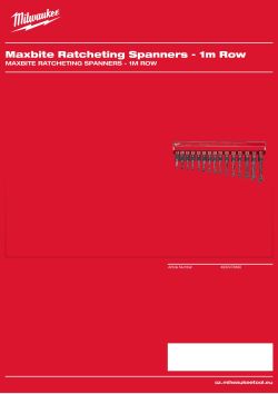 MILWAUKEE Ráčnové klíče Maxbite - 1m rám 4932478490 A4 PDF