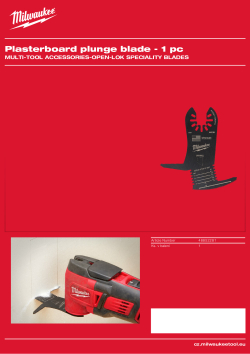 MILWAUKEE Nůž 5 v 1 na sádrokarton / sádrovláknité desky. Funkce: Přední hrana je zakřivená pro hladké řezy. 2. Na bocích čepele jsou propichovací hroty pro snadné zapíchnutí do sádrokartonu pro čistý začátek. 3. Boční čepel směřující dozadu nabízí možnos