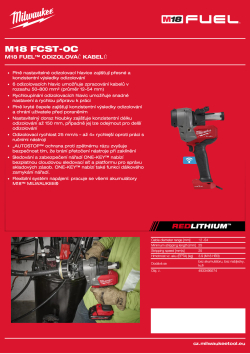 MILWAUKEE M18 FUEL™ odizolovač kabelů 4933499274 A4 PDF