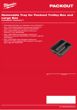 MILWAUKEE Přihrádka pro PACKOUT™ pojízdný box a velký box 4932478298 A4 PDF