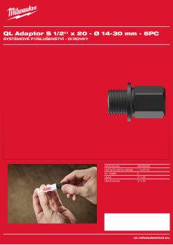 MILWAUKEE Holesaw System Attachments 4932500550 A4 PDF