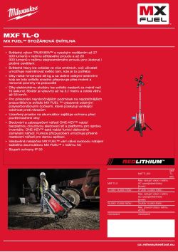 MILWAUKEE MX FUEL™ stožárová svítilna 4933492340 A4 PDF