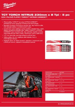 MILWAUKEE Metal: Torch with Nitrus Carbide 48475562 A4 PDF