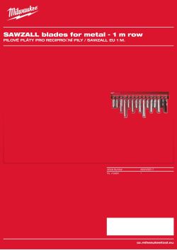 MILWAUKEE EU 1 m Sawzall Blades 4932430517 A4 PDF